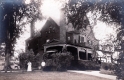 Waitstaff in front of Bingham Residence