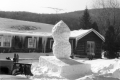 Winter Carnival Snow Sculpture - Smiling Peanut