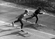 Bob and Martha Training on Roller Skis