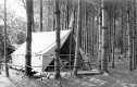 Tent with American Flag
