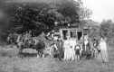 Family in Front of Horse and Carriage