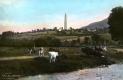 Bennington monument and grassy scene