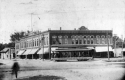 Streetcar moving through town