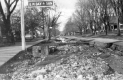 Flood damaged road