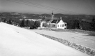 Snowy scene and Marlboro Inn