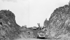 Excavating Rock for I-89 Construction near Montpelier, Looking West