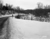 Highway through Snow Covered Landscape