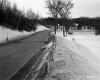 Highway through Snow Covered Landscape