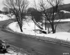 Highway and River through Snow Covered Landscape