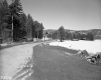 Highway through Snow Covered Landscape
