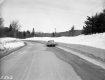 Highway through Snow Covered Landscape
