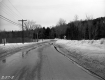 Highway through Snow Covered Landscape