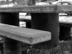 Concrete Picnic Tables on Route 117 in Jericho