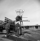 Burlington Interstate 89 Three Men Yield Sign