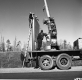 Crane Securing Sign in Foreground of Interstate 189 