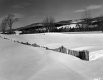 Hyde Park Route 100 Snowy Field with Low Fence