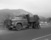 Interstate 89 Waterbury Two Men with Truck and Mountain