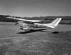 Side view of Cessna 182 on Runway