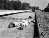 Final Grading of Rails on Route 7