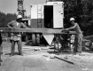 Two Men Work on Bridge Construction on Highway 5A 