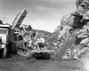 I-89 Road Construction with Outcrop and Machinery