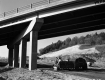 Construction Vehicle Under Bridge
