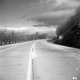 Highway with Storm Clouds Above