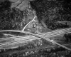 Aerial View of Route I-91 and Hartford Interchange