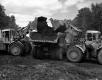 Three Construction Vehicles at I-89 Construction Site