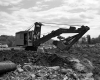 Crane and Automobiles at I-89 Construction Site