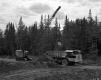 Crane and Truck at I-89 Construction Site
