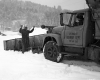 Snow Plow at Highway Garage in Middlesex