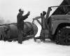 Snow Plow at Highway Garage in Middlesex