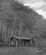 Building Standing Next to Tree Covered Mountain