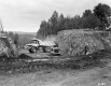 Two Construction Vehicles and Man at I89 Construction Site