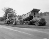 Tractor and Truck at Road Construction Site