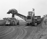 Bert Line Construction with Crane and Truck