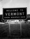 Welcome To Vermont Sign At State Border
