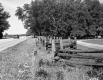 Sand Bar Recreation Area Wood Fence Running Next to Route 2