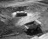 Trucks by Bridge Construction