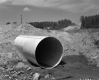 Steel Pipe through Dirt