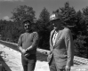 Two Men at Bridge Construction Site