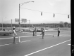 Surveyors Waiting for Traffic at the Intersection of Williston Road and Spear Street