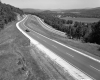 Completed 91 Construction between Fairlee and Bradford, Lanes separated by grassy inclined median