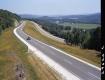 Completed 91 Construction between Fairlee and Bradford, Lanes separated by grassy inclined median