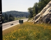 Completed 91 Construction between Fairlee and Bradford, Highway Sign for US Route 5