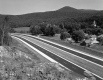 Completed 91 Construction between Fairlee and Bradford, Highway with small town