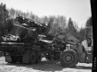 Car Crushing Site In Richmond, Fork Lift Stacking Crushed Cars