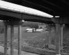 I-91 Bridge over Wells River in Newbury with Farm Buildings