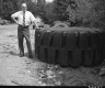 Russ Graves Standing in District 7 Garage Lot in Newbury